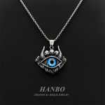 Explore the new world of fashion: Titanium steel devil’s eye necklace, showing the perfect combination of personality and retro