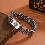 Thai silver retro, six-character mantra around the wrist – Passepartout Shun prayer wheel bracelet, Ruyi literary and artistic, unisex, good gifts!